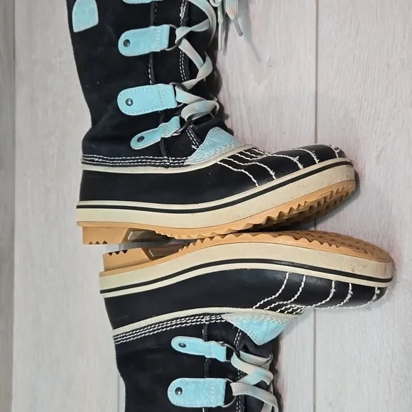 Sorel Kids Youth Tofino Tall Leather Duck Boots shoes sz 2