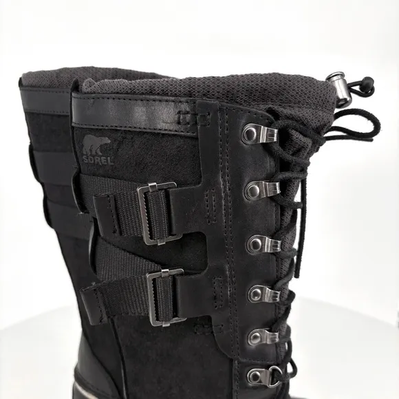 SOREL | Like New! Conquest Carly ll Tall Waterproof Duck Boots in Black | 7.5