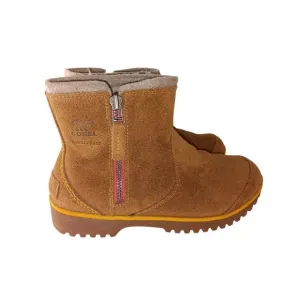 Sorel Meadow Women’s sz 8.5 Tan Brown Zip Waterproof Suede Boots NL2189 287