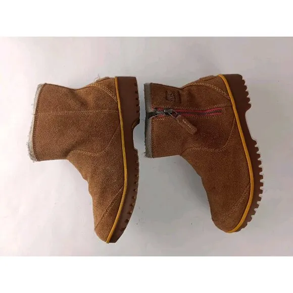 Sorel Meadow Women’s sz 8.5 Tan Brown Zip Waterproof Suede Boots NL2189 287