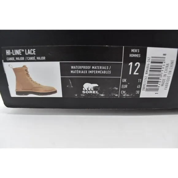 Sorel Mens Size 12 Hi-Line Lace Canoe Major Waterproof Suede Lace Up Boots Shoes