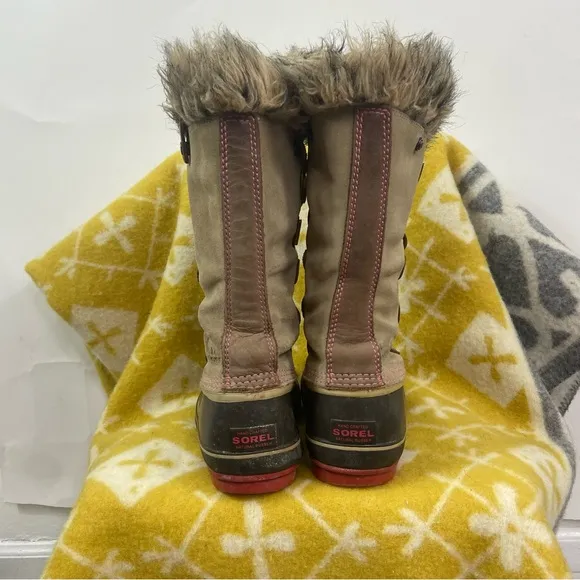 SOREL NL 1540-254 Joan of Arctic Size 9 Taupe Suede Tall Winter Boots Women's