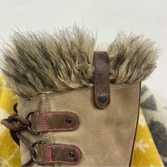 SOREL NL 1540-254 Joan of Arctic Size 9 Taupe Suede Tall Winter Boots Women's