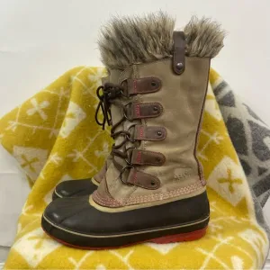 SOREL NL 1540-254 Joan of Arctic Size 9 Taupe Suede Tall Winter Boots Women's