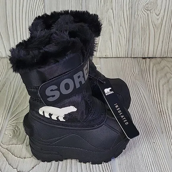 Sorel Snow Commander Winter Boots Kids Toddler Size 4 NEW