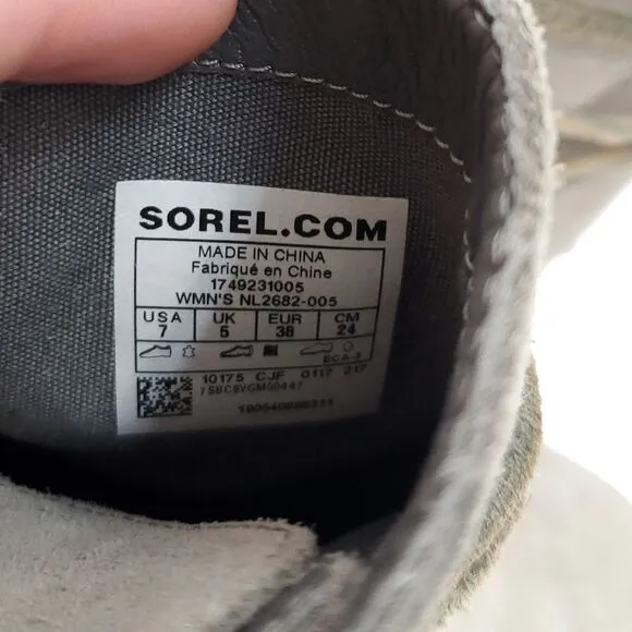 SOREL Suede Taupe Farah Short Tassel Western Boho Boots