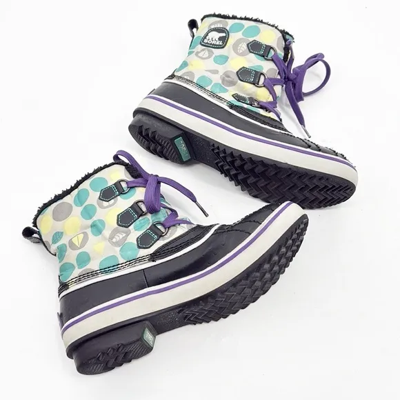 Sorel Tivoli Short boots Purple and Teal size 5