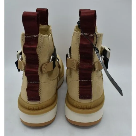 Sorel Women Size 7 Hi-Line EQ Chalk Ceramic Suede Waterproof Chelsea Boots Shoes
