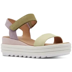 SOREL- Womens Cameron Flatform Sandals Tranquil Yellow Summer Travel Causal