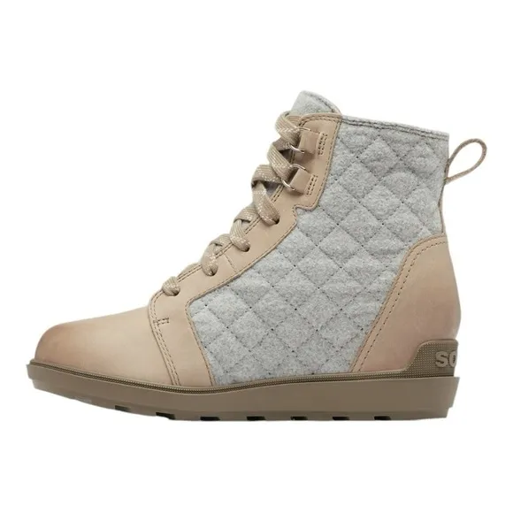 SOREL Women's Omega Taupe Evie II NW Lace Waterproof Wedge Bootie Size 8
