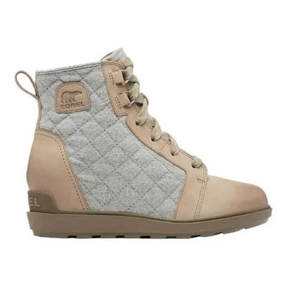 SOREL Women's Omega Taupe Evie II NW Lace Waterproof Wedge Bootie Size 8