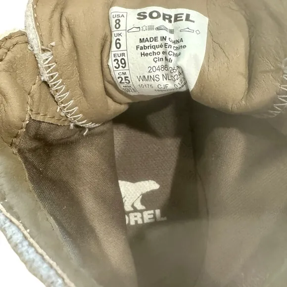 SOREL Women's Omega Taupe Evie II NW Lace Waterproof Wedge Bootie Size 8
