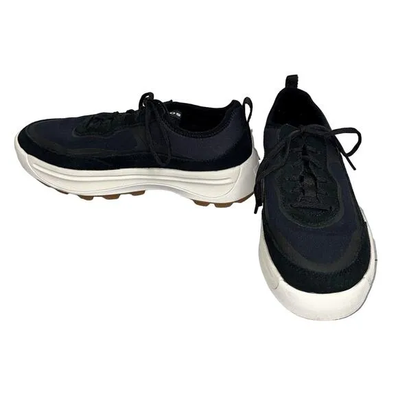 Sorel Women’s Ona 503 Low Sneakers Size 9 Black Leather Suede &amp; Textile Mix EUC