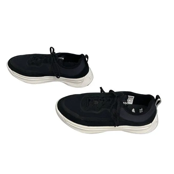 Sorel Women’s Ona 503 Low Sneakers Size 9 Black Leather Suede &amp; Textile Mix EUC