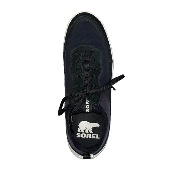 Sorel Women’s Ona 503 Low Sneakers Size 9 Black Leather Suede &amp; Textile Mix EUC