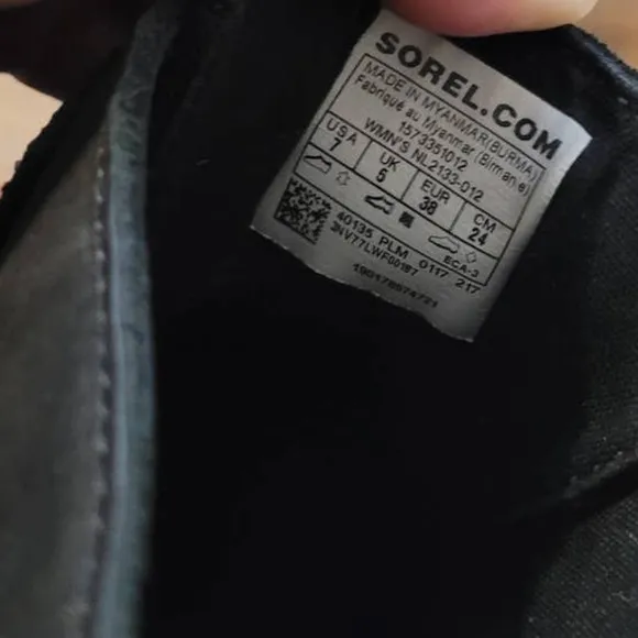 Sorel Women's Out N About Leather Boots Black Size 7