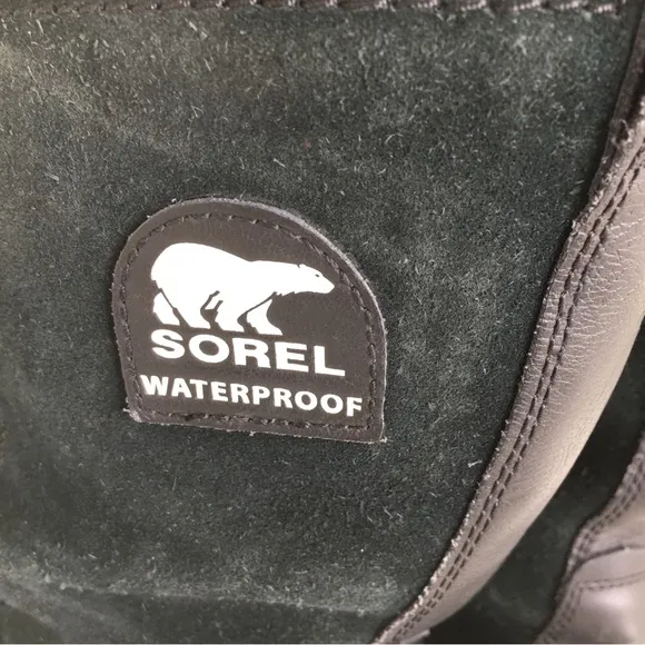 Sorel Women’s Waterproof Out Dry Boots Black Suede Faux Fur Lining Size 10.5