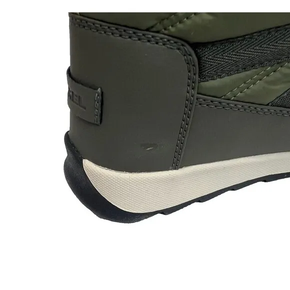 Sorel Womens Whitney Ii Short Lace Up Waterproof Boot Stone Green Winter Sz 9.5