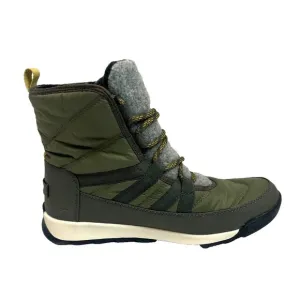 Sorel Womens Whitney Ii Short Lace Up Waterproof Boot Stone Green Winter Sz 9.5