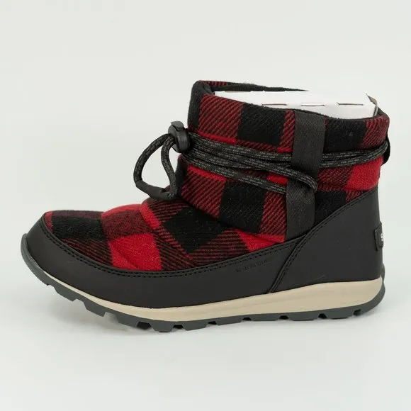 Sorel Women's Whitney Short 200g 'Red Dahlia' NL3439-660 Plaid Winter Booties
