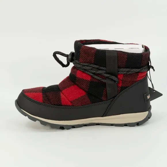 Sorel Women's Whitney Short 200g 'Red Dahlia' NL3439-660 Plaid Winter Booties