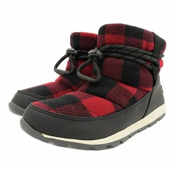 Sorel Women's Whitney Short 200g 'Red Dahlia' NL3439-660 Plaid Winter Booties