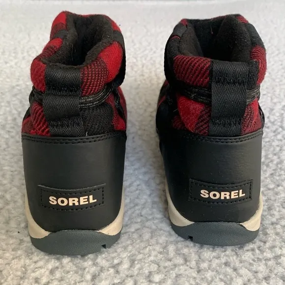 Sorel Women’s Whitney Short Red Dahlia Plaid Ankle Boots