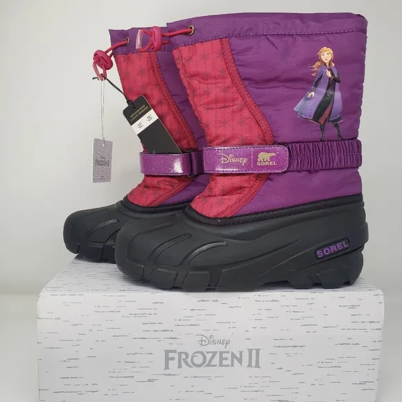 Sorel x Disney Frozen Winter Boots NWT Big Girls