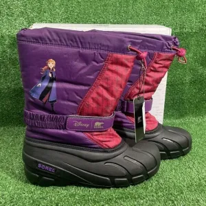 Sorel Youth Girls Disney Frozen Shoes Anna Purple Insulated Snow Boots Size 6