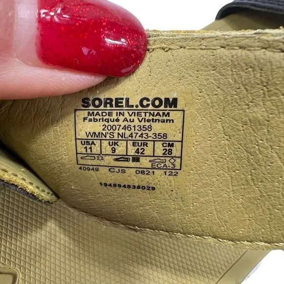 Sorel Women's Explorer Blitz Stride Sandals Olive Green Size 11