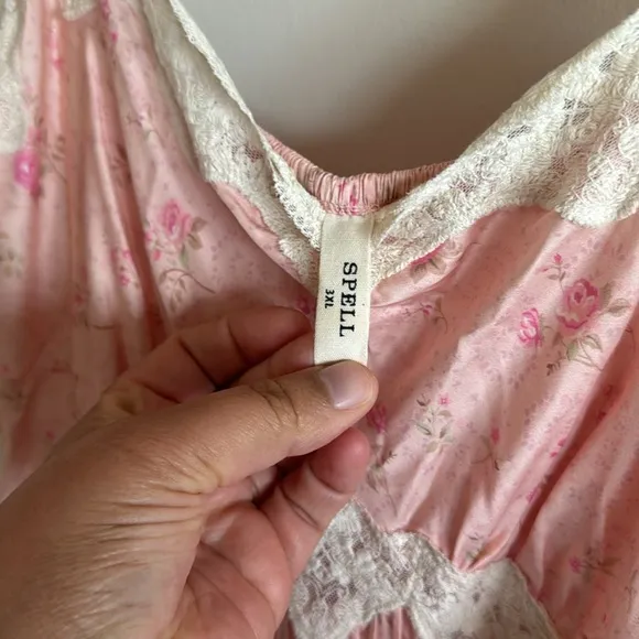 Spell Fleur Slip Dress Pink Champagne Preloved 3XL