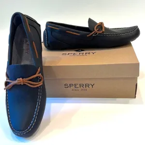 Sperry Davenport 1 Eye Navy Blue Driver Moccasin Toe Slip On Loafer Shoes Men 13
