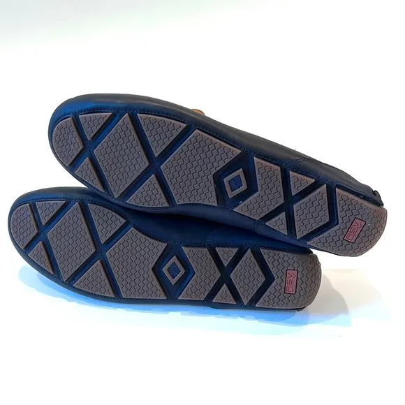 Sperry Davenport 1 Eye Navy Blue Driver Moccasin Toe Slip On Loafer Shoes Men 13