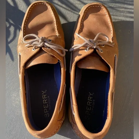 SPERRY Men’s Brown Topsider Lanyard CB Boat Shoes in Size 13