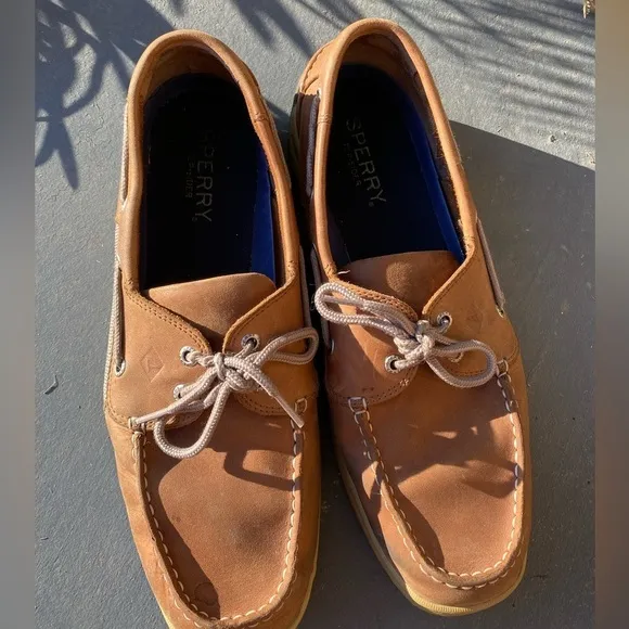 SPERRY Men’s Brown Topsider Lanyard CB Boat Shoes in Size 13