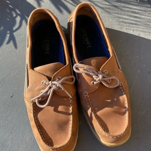 SPERRY Men’s Brown Topsider Lanyard CB Boat Shoes in Size 13