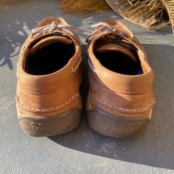 SPERRY Men’s Brown Topsider Lanyard CB Boat Shoes in Size 13