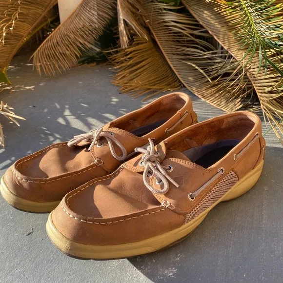 SPERRY Men’s Brown Topsider Lanyard CB Boat Shoes in Size 13