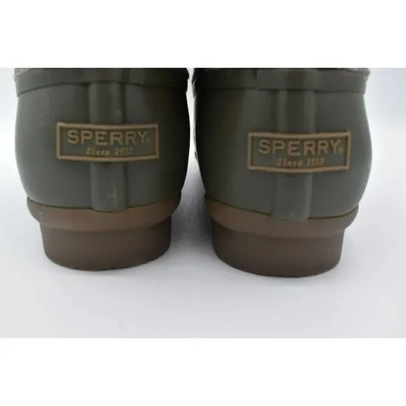 Sperry Mens Size 11.5 Saltwater Camo Water Resistant Lace Up Duck Boots Shoes