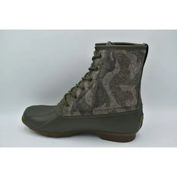 Sperry Mens Size 11.5 Water Resistant Saltwater Camo Duck Boots NO ORIG BOX
