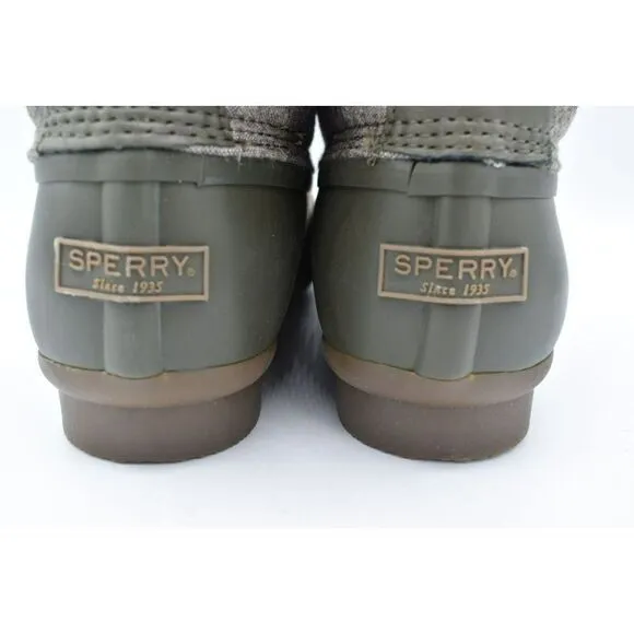 Sperry Mens Size 11.5 Water Resistant Saltwater Camo Duck Boots NO ORIG BOX