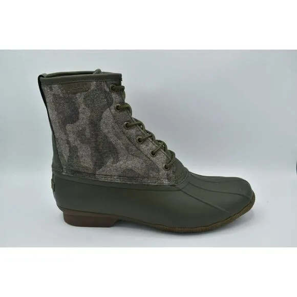 Sperry Mens Size 11.5 Water Resistant Saltwater Camo Duck Boots NO ORIG BOX