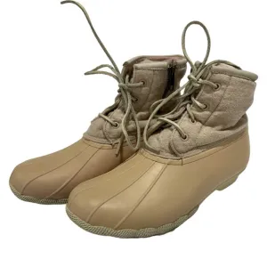 Sperry Pink Womens Duck Boots Rain STS82038 Shoes Size 10 Wool Lined Waterproof