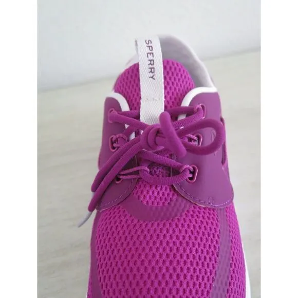 Sperry STS85682 Women's Sz 9.5 Magenta Topsider 7 Seas 3 Eye Boating Shoes $90 