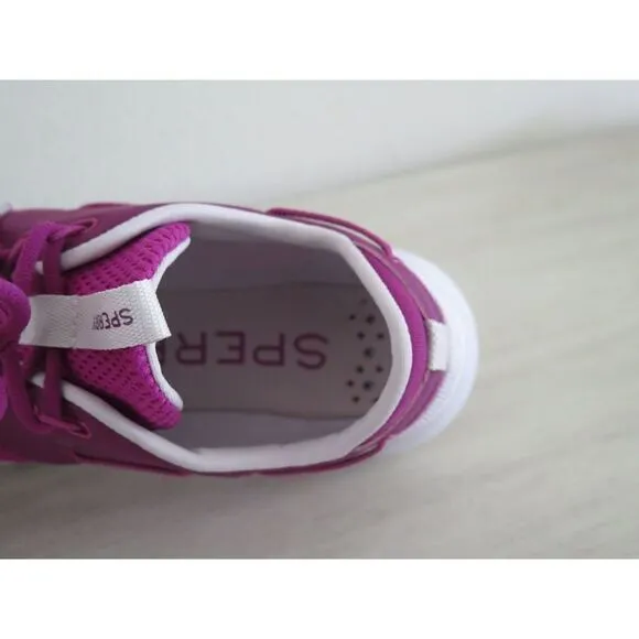 Sperry STS85682 Women's Sz 9.5 Magenta Topsider 7 Seas 3 Eye Boating Shoes $90 