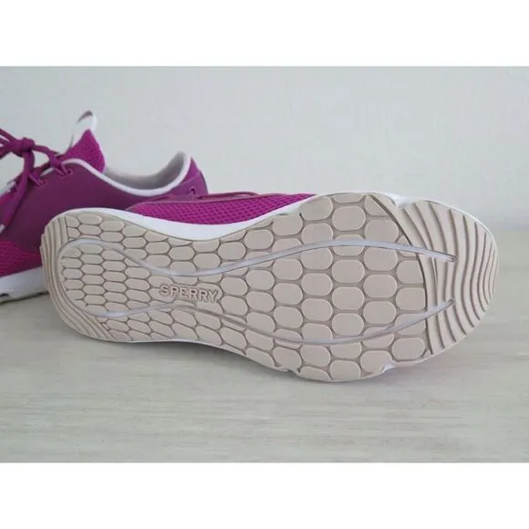 Sperry STS85682 Women's Sz 9.5 Magenta Topsider 7 Seas 3 Eye Boating Shoes $90 
