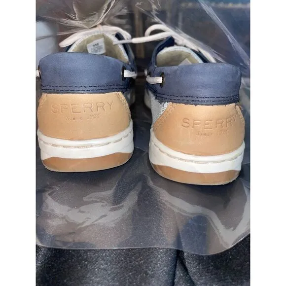 SPERRY Women's, Bluefish 2 Eye Boat Shoes Navy Multi‎ 9 M