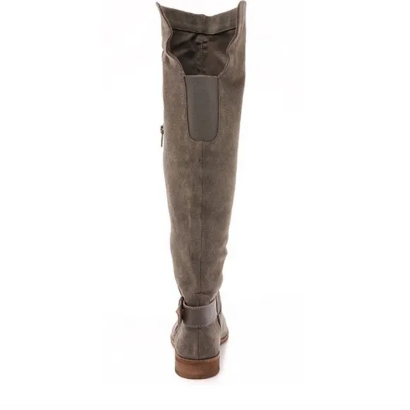 Splendid Polly Over The Knee Gray Suede Tall Boots Size 8