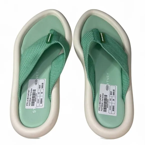 Stella McCartney Women's Mint Green Air Slide Flip Flop Sandals EU 39 NWOB