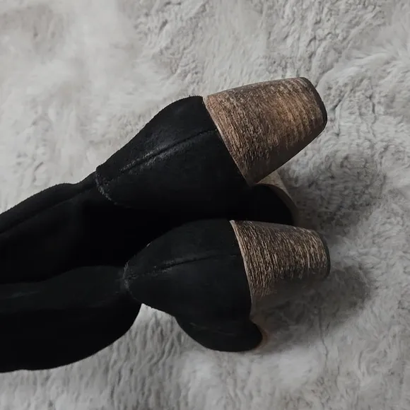 Steve Madden black suede leather tall boots